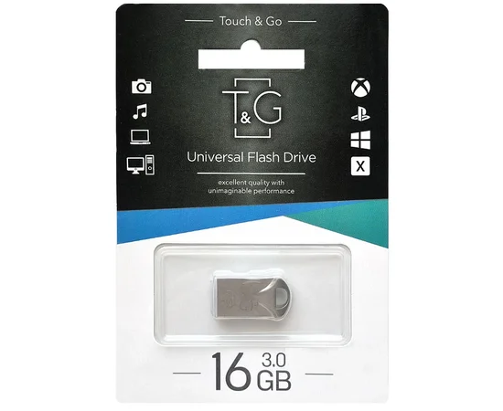 Флеш-драйв USB 3.0 Flash Drive T&G 106 Metal Series 16GB Серебряный