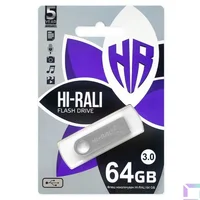 Флеш-накопитель Hi-Rali Shuttle USB 3.0 Серебряная серия &mdash; 64GB Серебряный