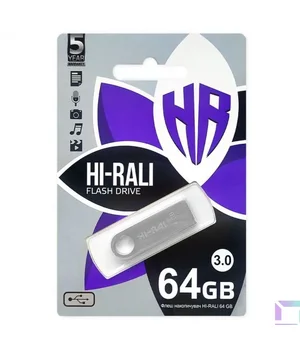 Флеш-накопитель Hi-Rali Shuttle USB 3.0 Серебряная серия &mdash; 64GB Серебряный