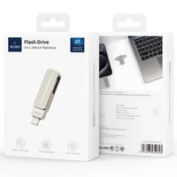 Флеш-драйв USB 3.0 Flash Drive WIWU Wi-FD001 3 in 1 32GB Silver