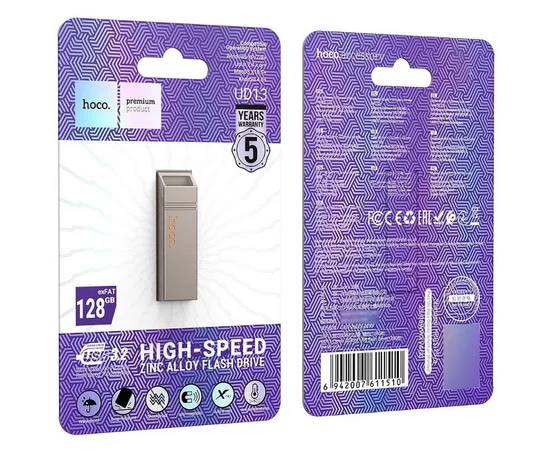 Флеш-накопичувач Hoco UD13 USB3.2 - 128GB Gray