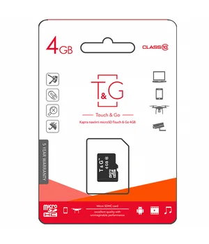 Карта памяти T&G microSDHC Class 10 - 4GB (без адаптера) Черный