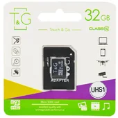 Карта памяти T&G (UHS-1) microSDHC Class 10 - 32GB (с адаптером) Черный