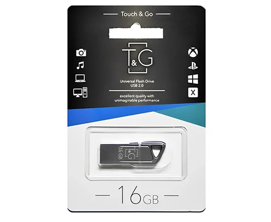 Флеш-драйв USB 3.0 Flash Drive T&G 114 Metal Series 16GB Черный