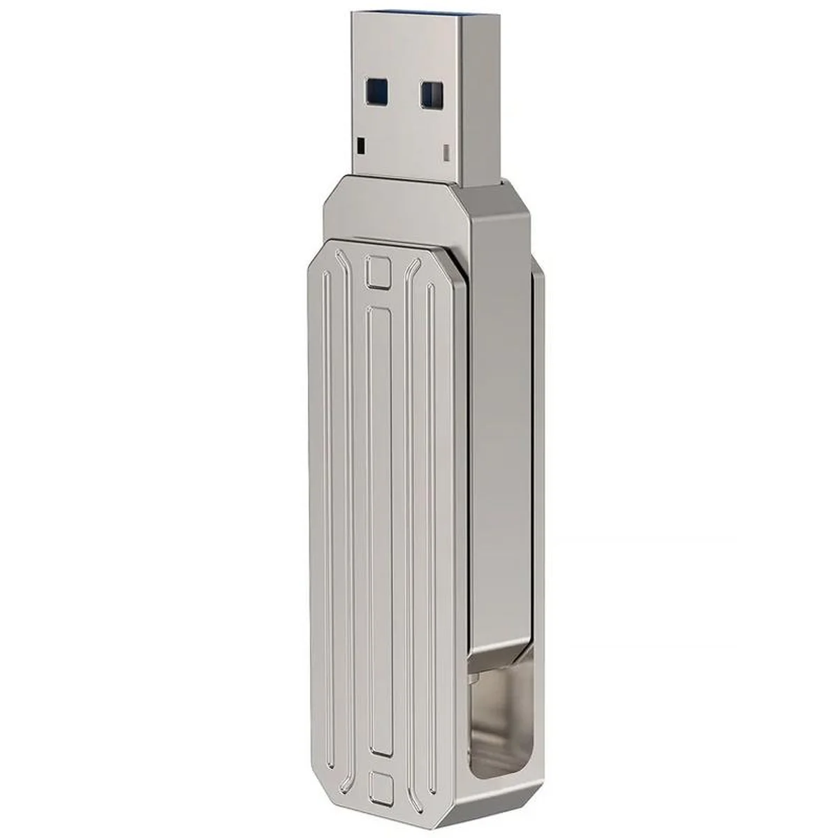 Флеш-накопитель WIWU WI-FD003 Infinite 2in1 Type-C USB 3.2 - 128 GB Silver