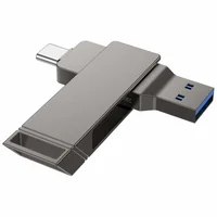Флеш-накопитель Hoco UD15 2in1 Type-C USB 3.2 - 32GB Silver
