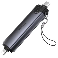 Картридер Hoco HB56B Victory 5in1 Type-C/Lightning to SD/TF3.0 + USB 2.0 Metal gray