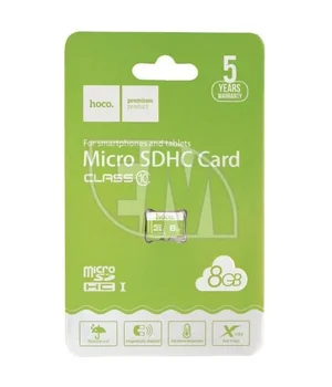 Карта пам'яті Hoco microSDHC Class 10 – 8GB (без адаптера) Green