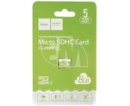 Карта пам'яті Hoco microSDHC Class 10 – 8GB (без адаптера) Green