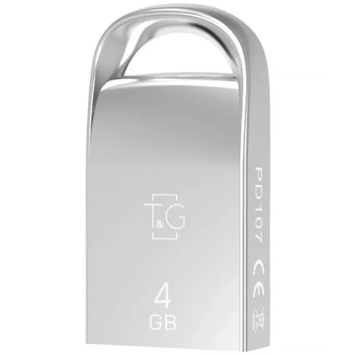 Флеш-накопитель T&G 107 Metal Series &mdash; 4GB Серебряный