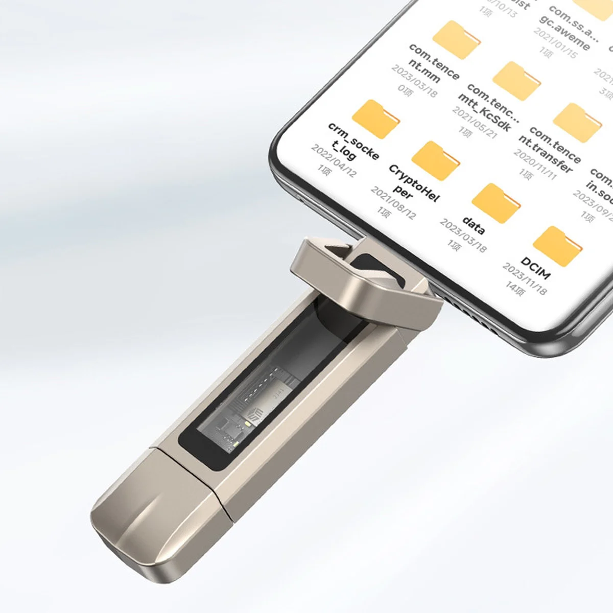 Флеш накопичувач USAMS US-ZB280 USB3.2+Type-C GEN1 Dual Ports Aluminum Alloy 10G Flash Drive 512Gb Silver