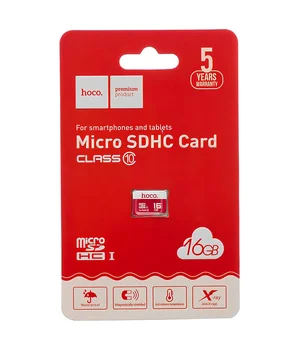 Карта пам'яті Hoco microSDHC Class 10 - 16GB (без адаптера) Marsala