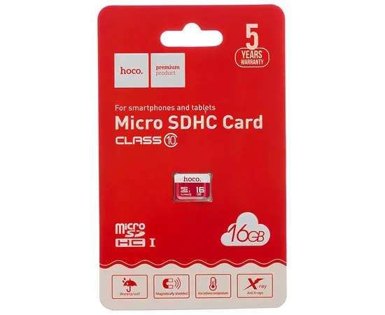 Карта пам'яті Hoco microSDHC Class 10 - 16GB (без адаптера) Marsala