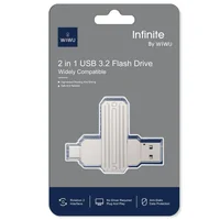 Флеш-накопитель WIWU WI-FD003 Infinite 2in1 Type-C USB 3.2 - 128 GB Silver