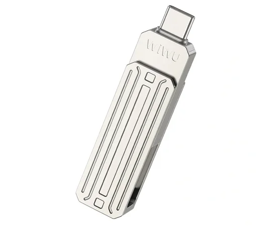 Флеш-драйв USB 3.0 Flash Drive WIWU Wi-FD001 3 in 1 32GB Silver
