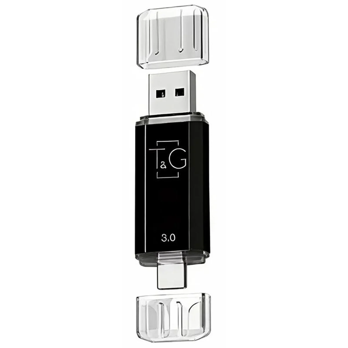 Флеш-накопитель T&G 009 Star Series 2in1 USB 3.0 (USB-A/C) &mdash; 256GB Черный