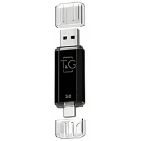 Флеш-накопитель T&G 009 Star Series 2in1 USB 3.0 (USB-A/C) &mdash; 256GB Черный