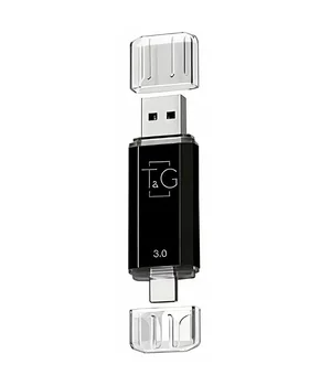 Флеш-накопитель T&G 009 Star Series 2in1 USB 3.0 (USB-A/C) &mdash; 256GB Черный