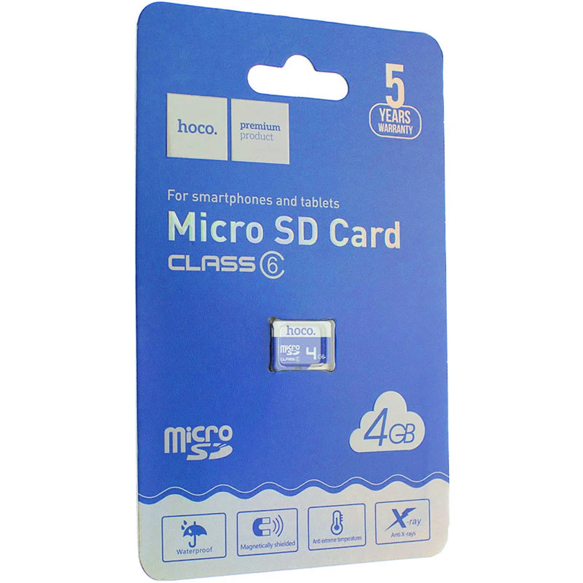 Карта памяти Hoco microSDHC Class 10 - 4GB (без адаптера) Синий