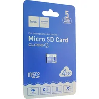 Карта памяти Hoco microSDHC Class 10 - 4GB (без адаптера) Синий