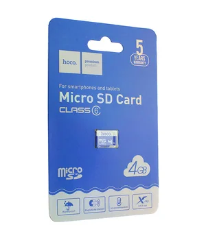 Карта памяти Hoco microSDHC Class 10 - 4GB (без адаптера) Синий Карта памяти Hoco microSDHC Class 10 - 4GB (без адаптера) Синий