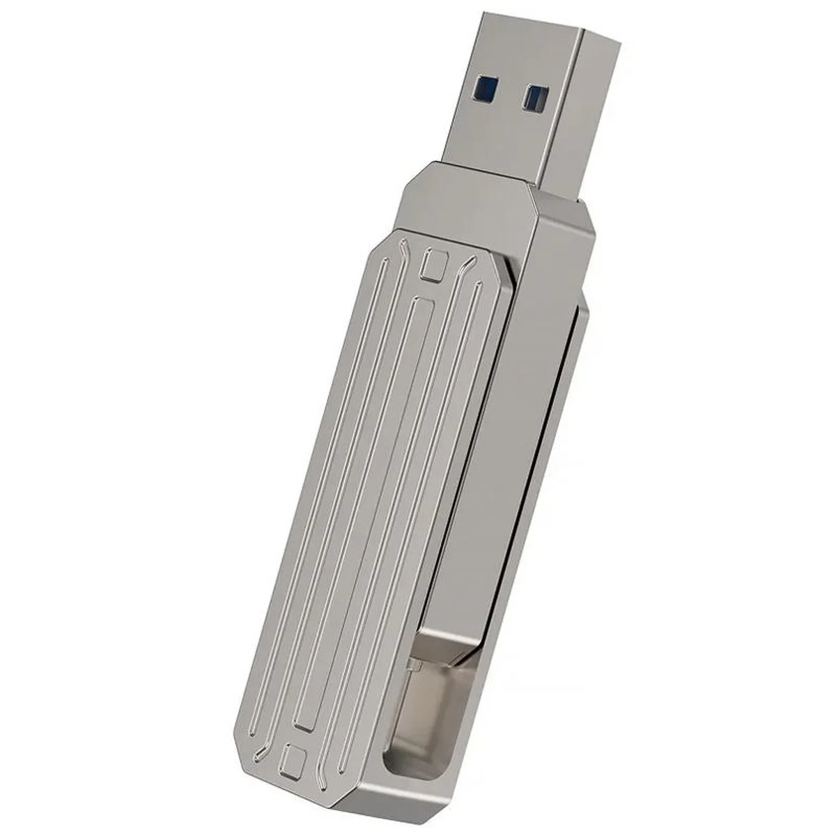 Флеш-накопитель WIWU WI-FD003 Infinite 2in1 Type-C USB 3.2 - 128 GB Silver