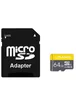 Карта памяти USAMS US-ZB119 TF High Speed Card 64 Gb + adapter Yellow