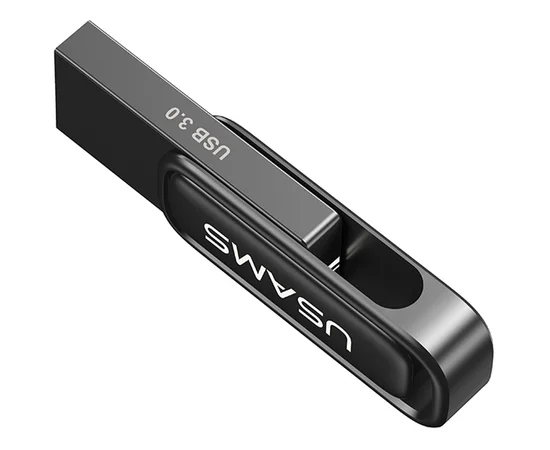 Флеш накопитель USAMS US-ZB333 USB3.0 Zinc Alloy Rotating Flash Drive 128Gb Tarnish
