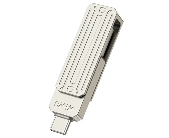 Флеш-драйв USB 3.0 Flash Drive WIWU Wi-FD001 3 in 1 32GB Silver