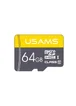 Карта памяти USAMS US-ZB095 TF High Speed Card 64 Gb (по adapter) Yellow