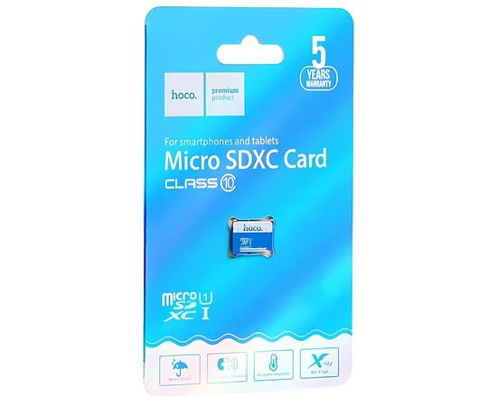Карта пам'яті Hoco microSDHC Class 10 – 32GB (без адаптера) Blue