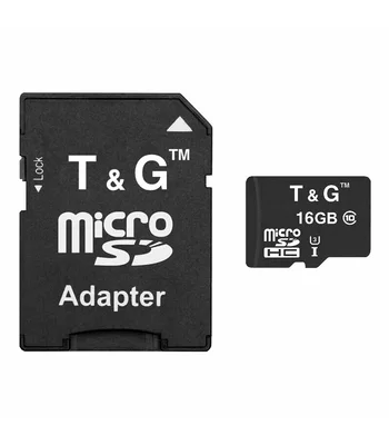 Карта памяти T&G (UHS-3) microSDHC Class 10 - 16GB (с адаптером) Черный
