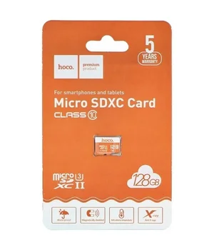 Карта пам'яті Hoco microSDXC Class 10 - 128GB (без адаптера) Orange
