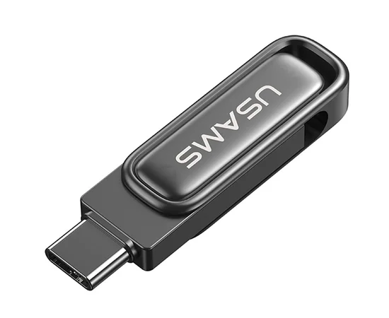 Флеш накопитель USAMS US-ZB347 USB3.2 Type-C High-Speed Flash Drive With Dual Ports 64Gb Tarnish