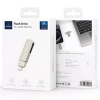 Флеш-драйв USB 3.0 Flash Drive WIWU Wi-FD001 3 in 1 32GB Silver