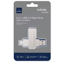 Флеш-накопичувач WIWU WI-FD003 Infinite 2in1 Type-C USB 3.2 - 512GB Silver