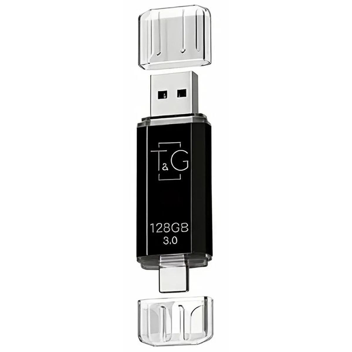 Флеш-накопитель T&G 009 Star Series 2in1 USB 3.0 (USB-A/C) &mdash; 128GB Черный