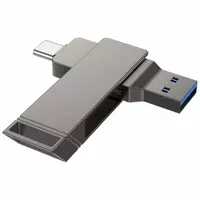 Флеш-накопитель Hoco UD15 2in1 Type-C USB 3.2 - 32GB Silver