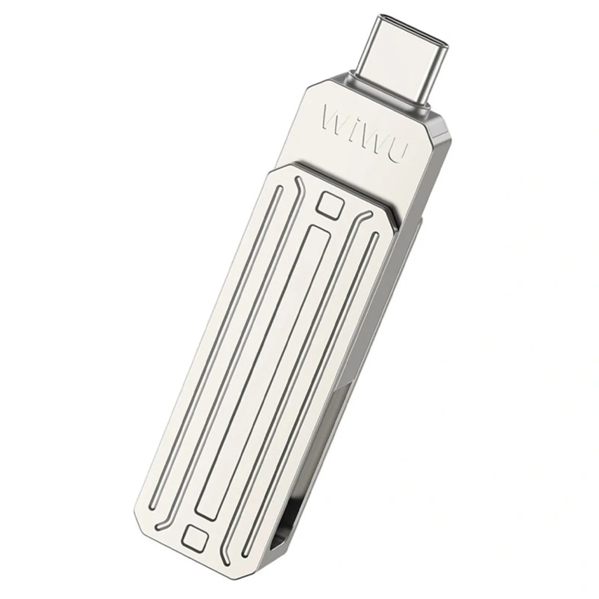 Флеш-драйв USB 3.0 Flash Drive WIWU Wi-FD001 3 in 1 32GB Silver