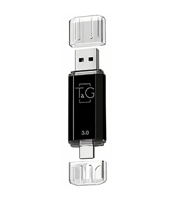 Флеш-накопитель T&G 009 Star Series 2in1 USB 3.0 (USB-A/C) &mdash; 256GB Черный