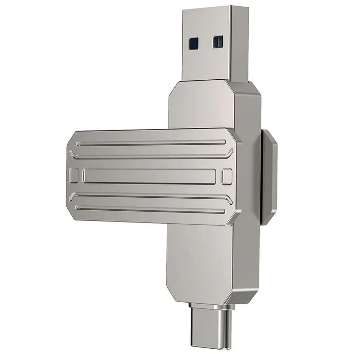 Флеш-накопичувач WIWU WI-FD003 Infinite 2in1 Type-C USB 3.2 - 128 GB Silver