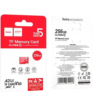 Карта памяти Hoco microSDHC Class 10 - 256GB (без адаптера) Red