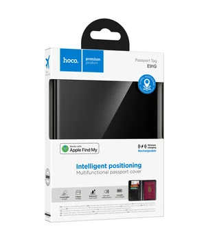 Трекер Hoco E91G Tiger обложка паспорта + БЗУ 100 mAh Black