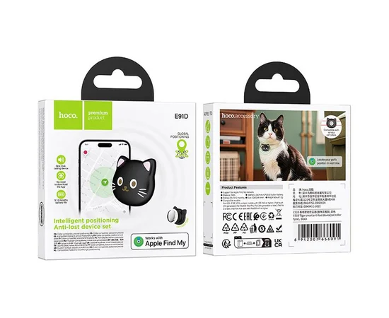 Трекер Hoco E91D Tiger Kitty 230 mAh Black