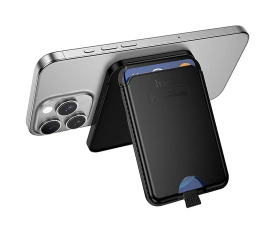 Кардхолдер магнитный Hoco E91I Tiger с трекером 120 mAh Black