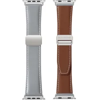 Ремешок Dux Ducis Genuine Leather для Apple Watch 42(ser.1-3)/44/45/46/49mm Grey