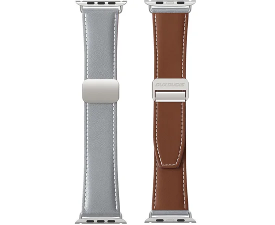 Ремінець Dux Ducis Genuine Leather для Apple Watch 42(ser.1-3)/44/45/46/49mm Grey