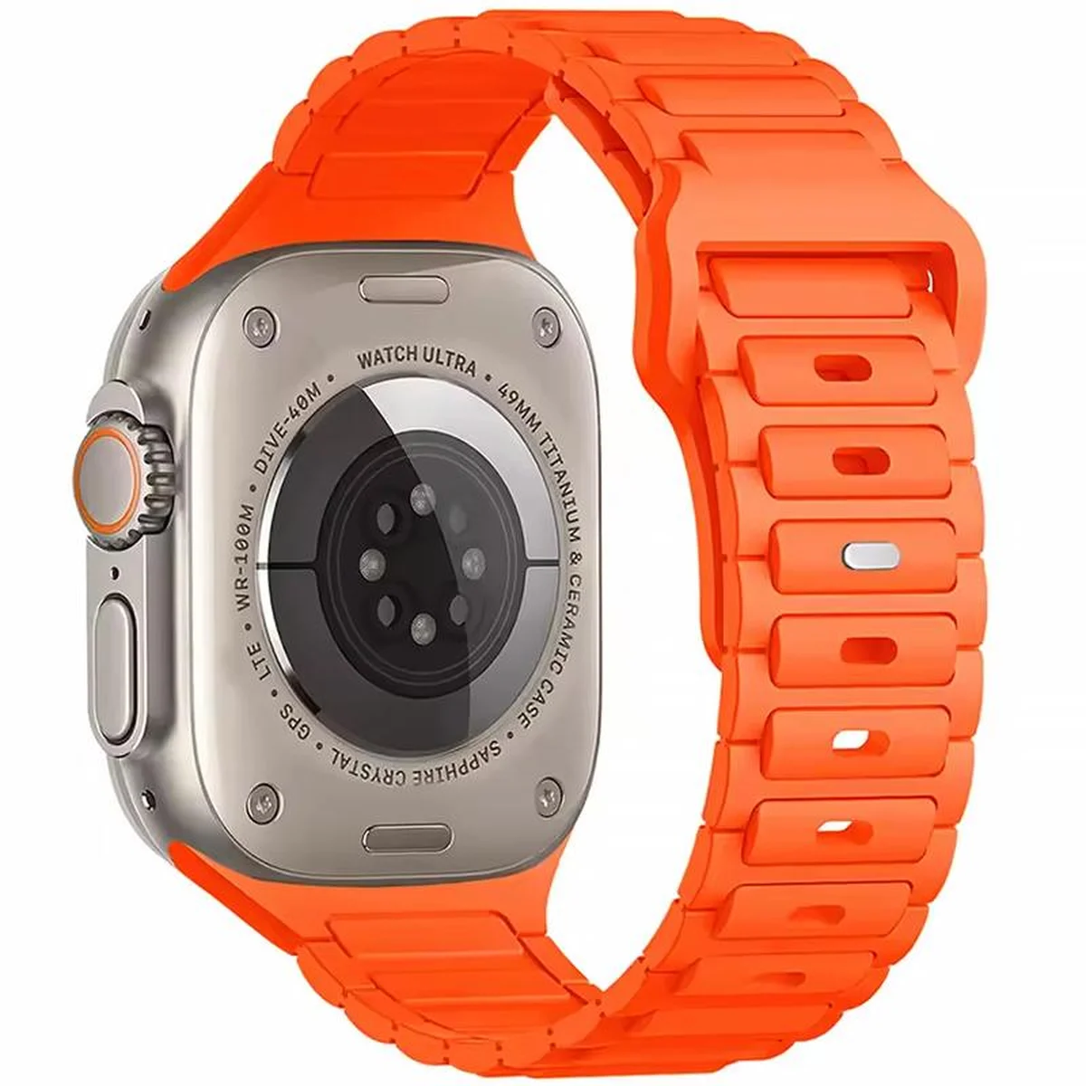 Силиконовый ремешок Defense для Apple Watch 38/40/41/42mm(ser.10) (140-190mm) Orange