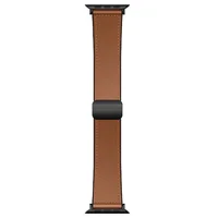 Ремешок Hoco WA34 Basic magnetic buckle silicone leather strap для Apple watch 38/40/41/42mm Brown