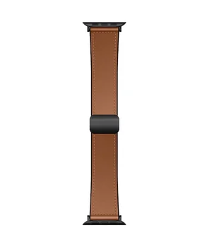 Ремешок Hoco WA34 Basic magnetic buckle silicone leather strap для Apple watch 38/40/41/42mm Brown